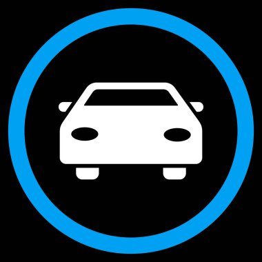 Araba düz yuvarlak vektör simgesi
