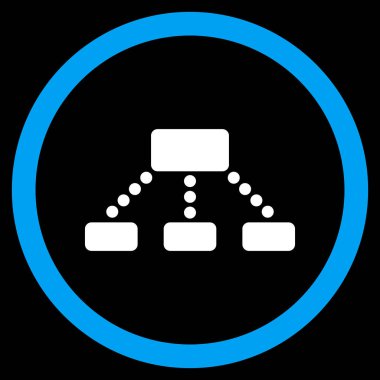 Hiyerarşi düz yuvarlak vektör simgesi