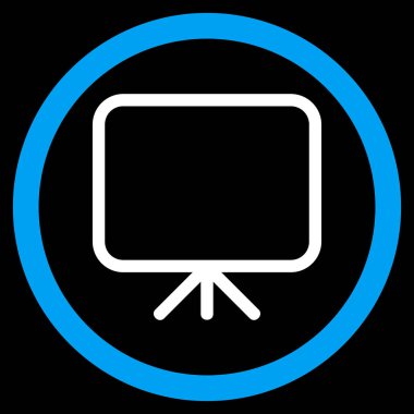 Sunu ekran düz yuvarlak vektör simgesi