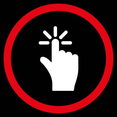 Düz yuvarlak vektör simgesini tıklatın