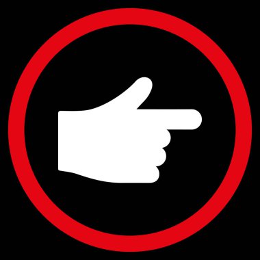 Dizin işaretçisi düz yuvarlak vektör simgesine