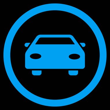 Araba düz yuvarlak vektör simgesi