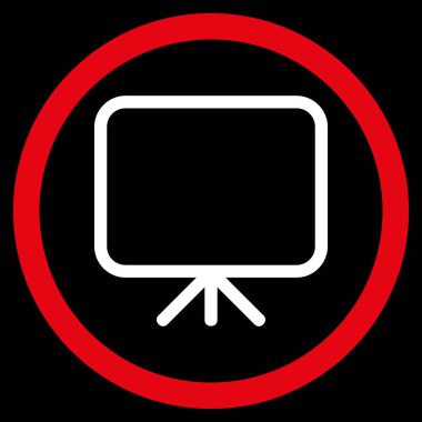 Sunu ekran düz yuvarlak vektör simgesi