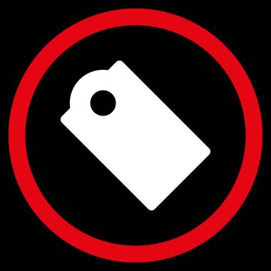 Etiketi düz yuvarlak vektör simgesi