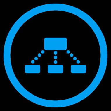 Hiyerarşi düz yuvarlak vektör simgesi