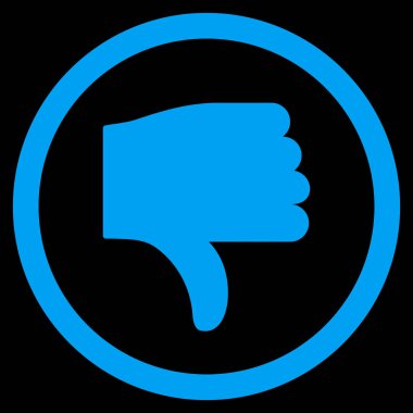 Başparmak düz yuvarlak vektör simgesi