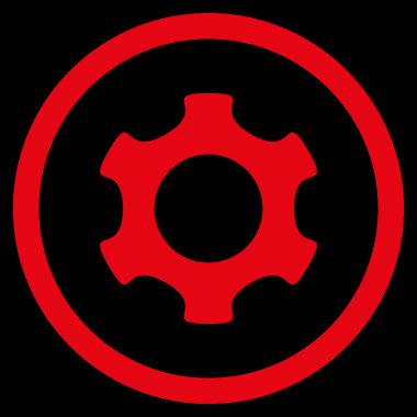 Vites düz yuvarlak vektör simgesi