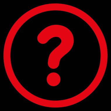 Soru düz yuvarlak vektör simgesi