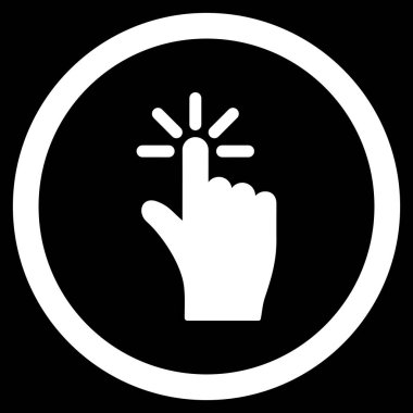 Düz yuvarlak vektör simgesini tıklatın