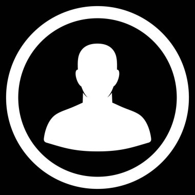 Kullanıcı düz yuvarlak vektör simgesi