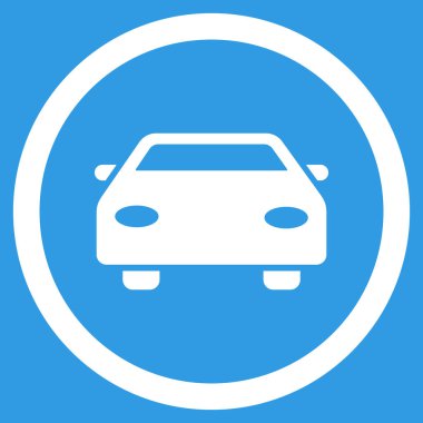Araba düz yuvarlak vektör simgesi