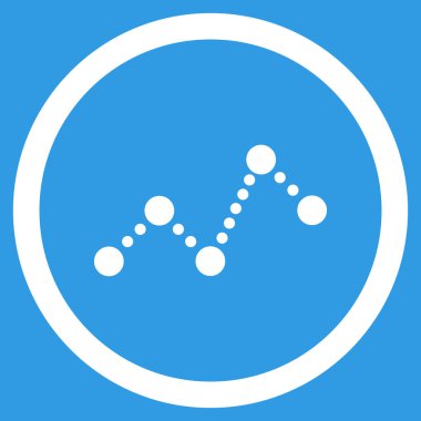 Grafik düz yuvarlak vektör simgesi