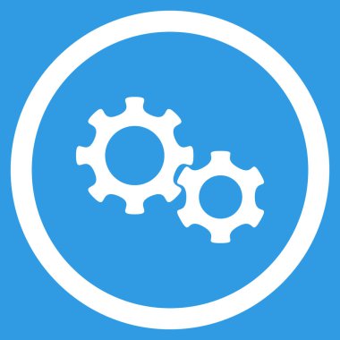 Vites düz yuvarlak vektör simgesi