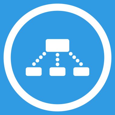 Hiyerarşi düz yuvarlak vektör simgesi