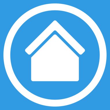 Ev düz yuvarlak vektör simgesi