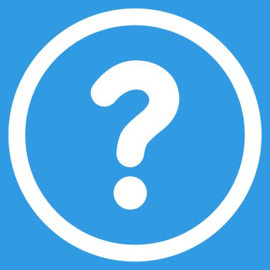 Soru düz yuvarlak vektör simgesi