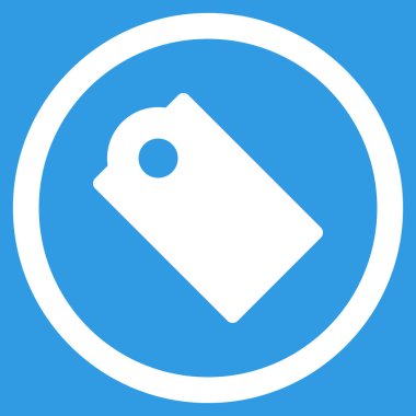 Etiketi düz yuvarlak vektör simgesi