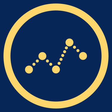 Grafik düz yuvarlak vektör simgesi