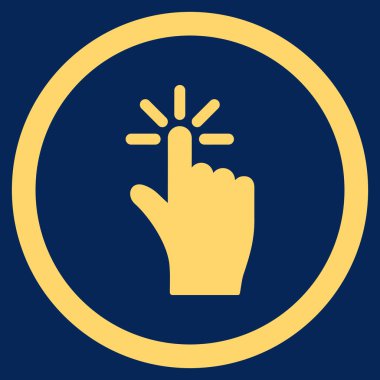 Düz yuvarlak vektör simgesini tıklatın