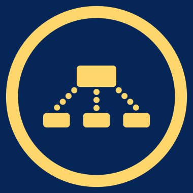 Hiyerarşi düz yuvarlak vektör simgesi