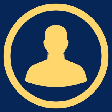 Kullanıcı düz yuvarlak vektör simgesi