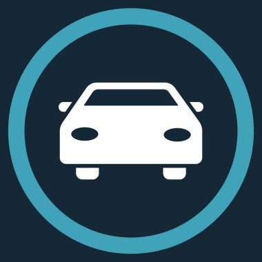 Araba düz yuvarlak vektör simgesi