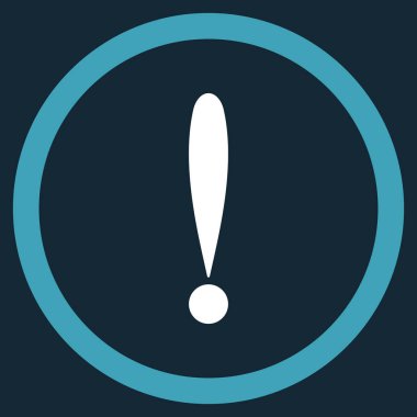 Ünlem işareti düz yuvarlak vektör simgesi