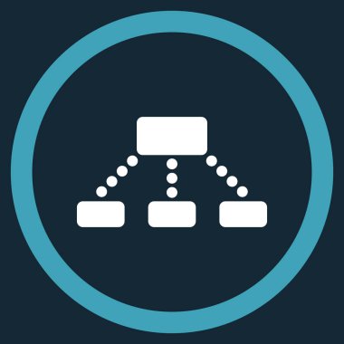 Hiyerarşi düz yuvarlak vektör simgesi