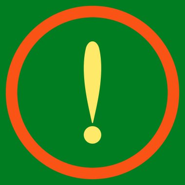 Ünlem işareti düz yuvarlak vektör simgesi