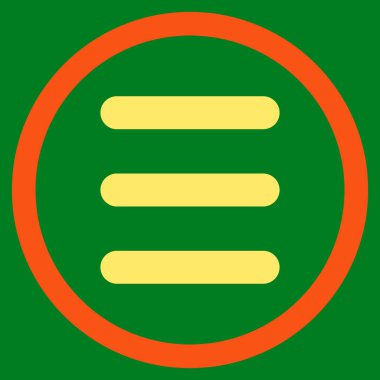 Menü düz yuvarlak vektör simgesi