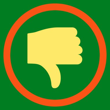 Başparmak düz yuvarlak vektör simgesi