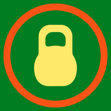 Ağırlık düz yuvarlak vektör simgesi