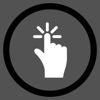 Düz yuvarlak vektör simgesini tıklatın