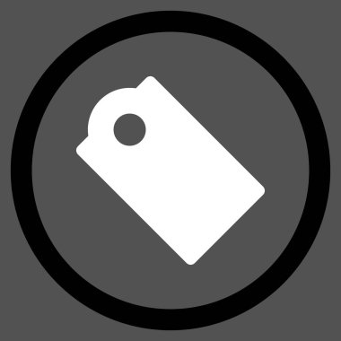 Etiketi düz yuvarlak vektör simgesi