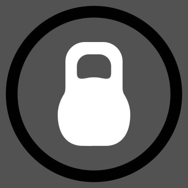 Ağırlık düz yuvarlak vektör simgesi