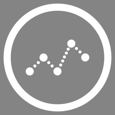 Grafik düz yuvarlak vektör simgesi