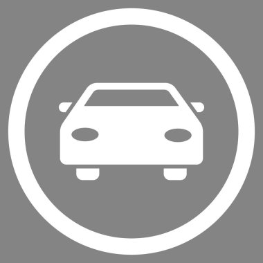 Araba düz yuvarlak vektör simgesi