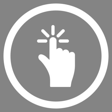 Düz yuvarlak vektör simgesini tıklatın