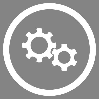 Vites düz yuvarlak vektör simgesi