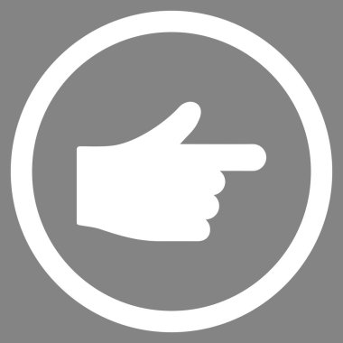 Dizin işaretçisi düz yuvarlak vektör simgesine