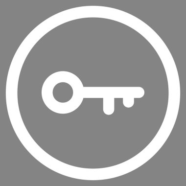 Anahtar düz yuvarlak vektör simgesi
