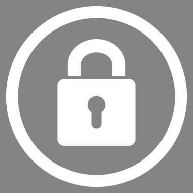 Kilit anahtar deliği düz yuvarlak vektör simgesi