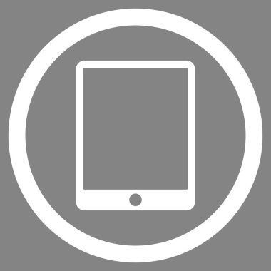 Tablet Pad düz yuvarlak vektör simgesi