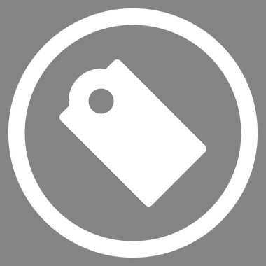 Etiketi düz yuvarlak vektör simgesi