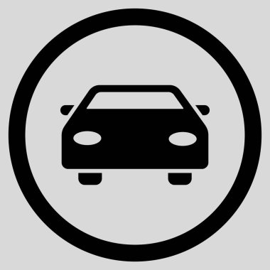 Araba düz yuvarlak vektör simgesi