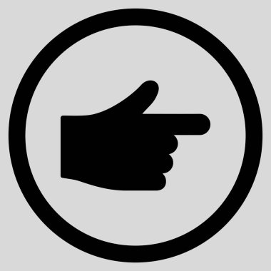 Dizin işaretçisi düz yuvarlak vektör simgesine