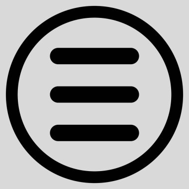 Menü düz yuvarlak vektör simgesi