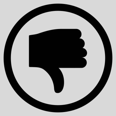 Başparmak düz yuvarlak vektör simgesi