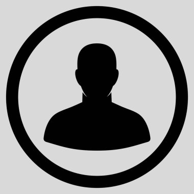 Kullanıcı düz yuvarlak vektör simgesi
