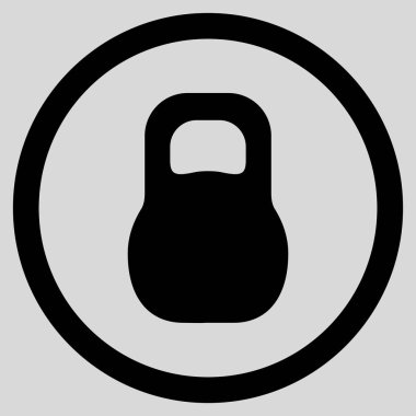 Ağırlık düz yuvarlak vektör simgesi